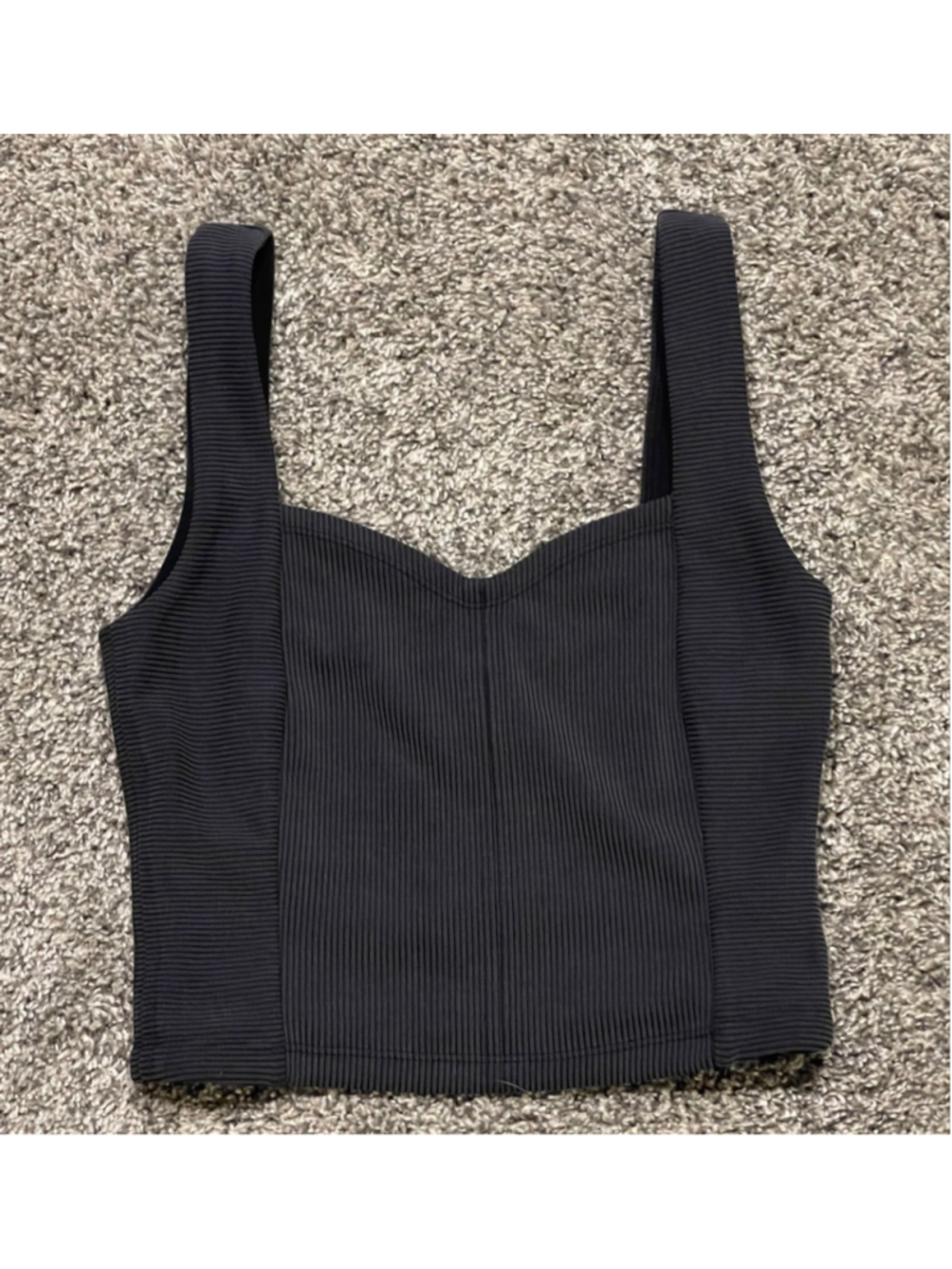 Lululemon Women's Ribbed Softstreme Sweetheart Tank Top, Size XS, Black, EUC